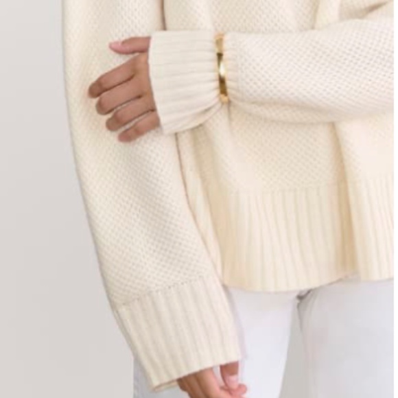 Everlane Honeycomb Funnel Neck Sweater - Picture 3 of 11